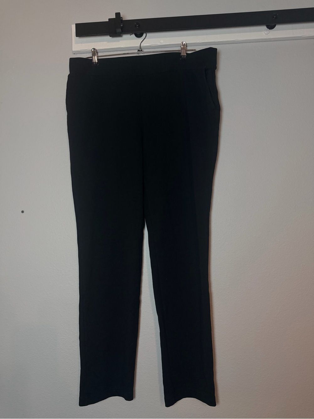 J. Jill Affinity French Terry Slim Leg Pants Large Black Pull On